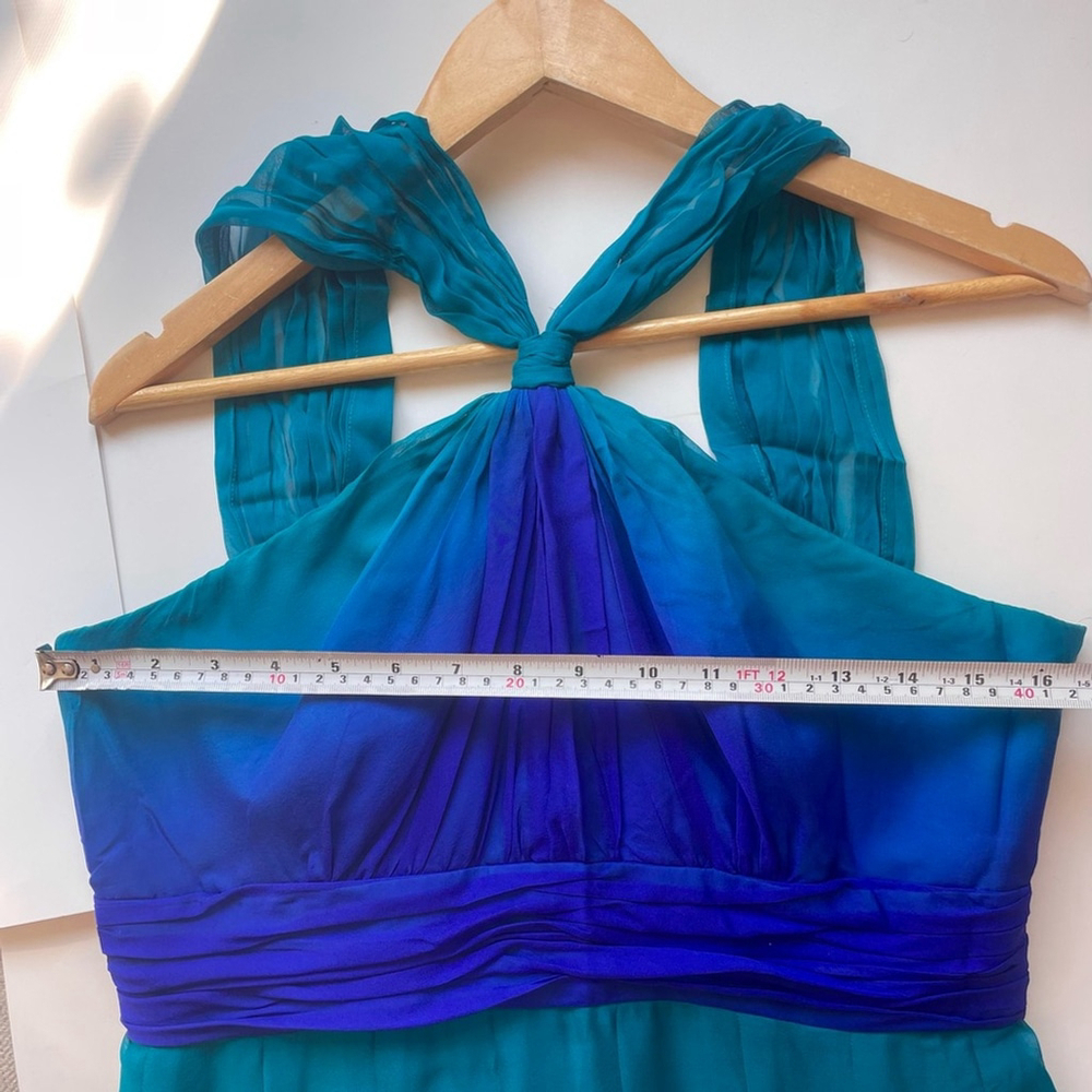 Jones New York Blue Teal Ombré
Halter Flowy 100% silk Dress - Picture 7 of 11